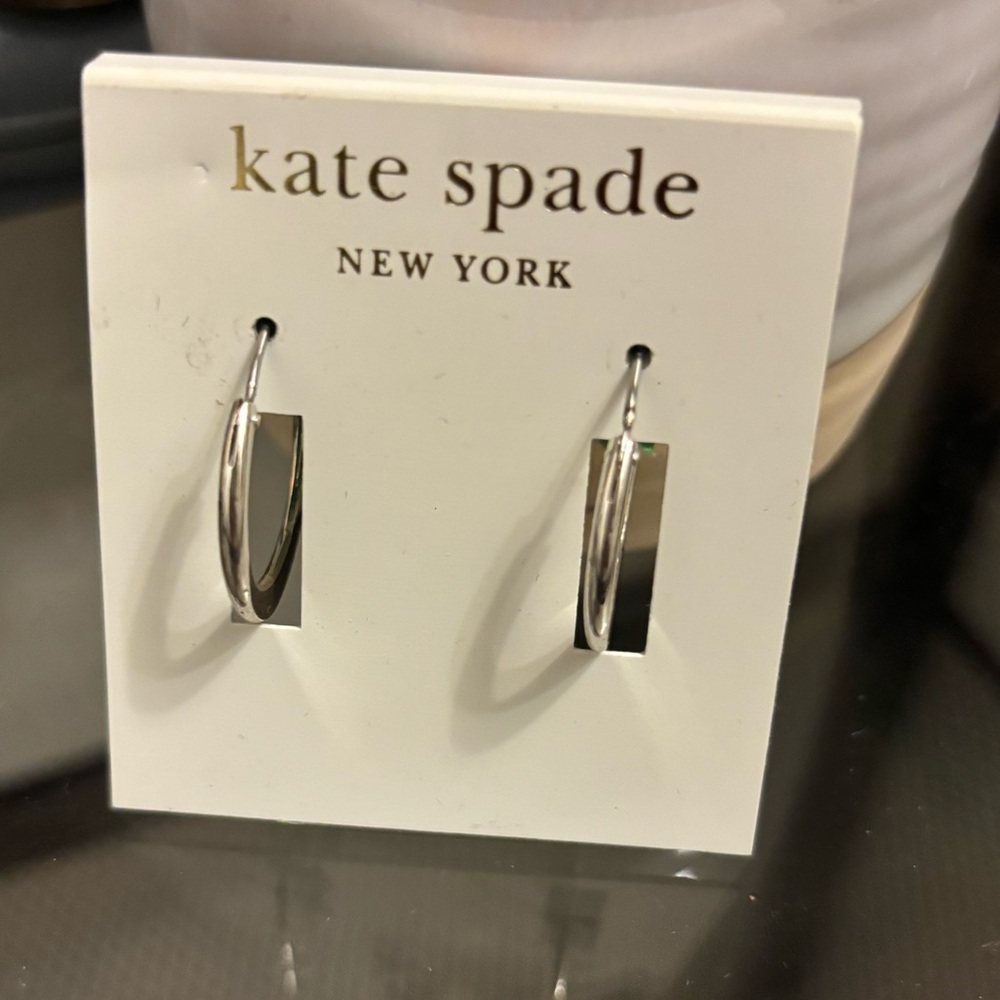 Kate Spade Earrings Silver NWT